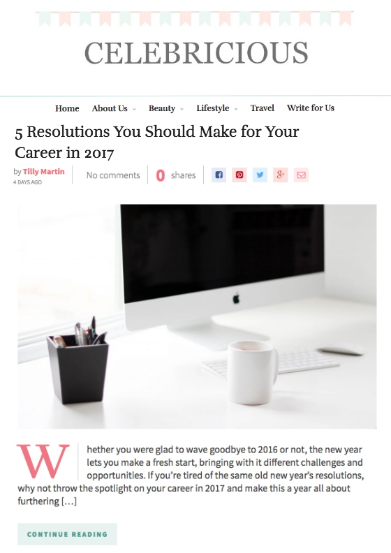 Celebricious: 5 Resolutions You Should Make For Your Career in 2017