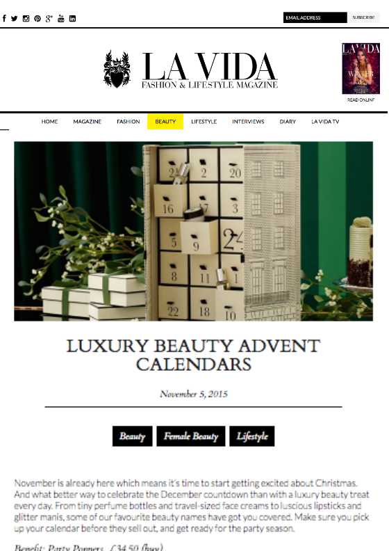 La Vida: Luxury Beauty Advent Calendars