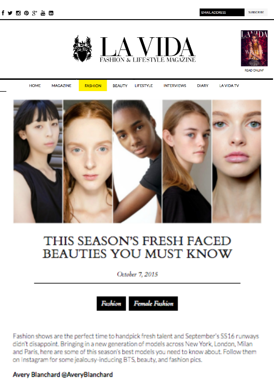 La Vida: This Season's Fresh Faced Beauties You Must Know