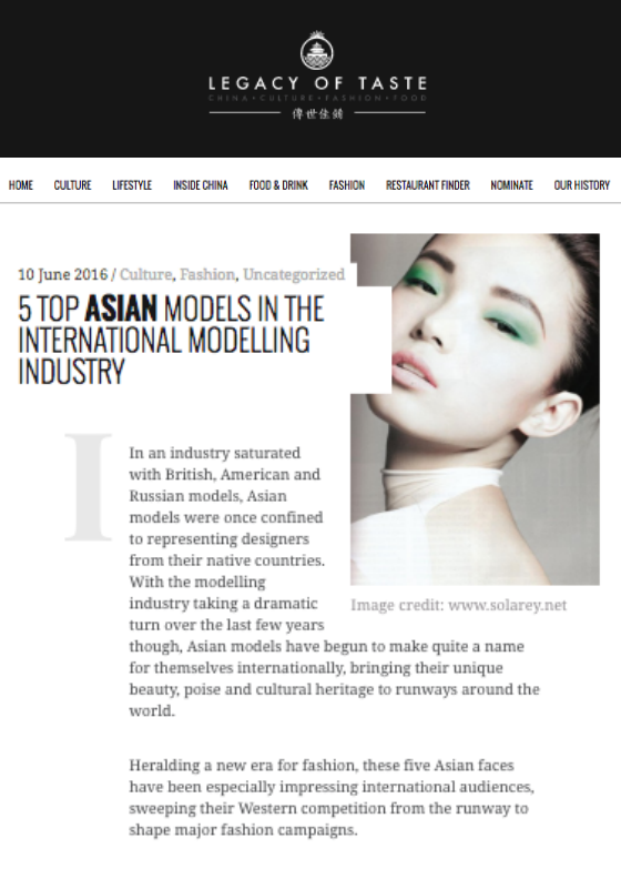 Legacy of Taste: 5 Top Asian Models Breaking into the International Modelling Industry