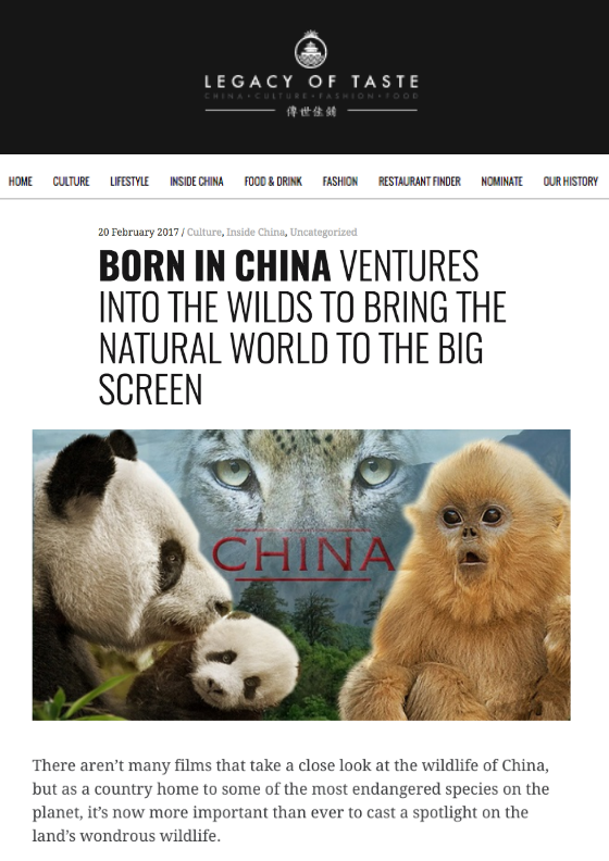 Legacy of Taste: Born in China Ventures into the Wilds to Bring the Natural World to the Big Screen